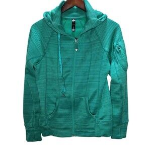 90 Degrees Reflex Mint Green Zip Jacket Women's M Arm Pocket Running Jogging EUC